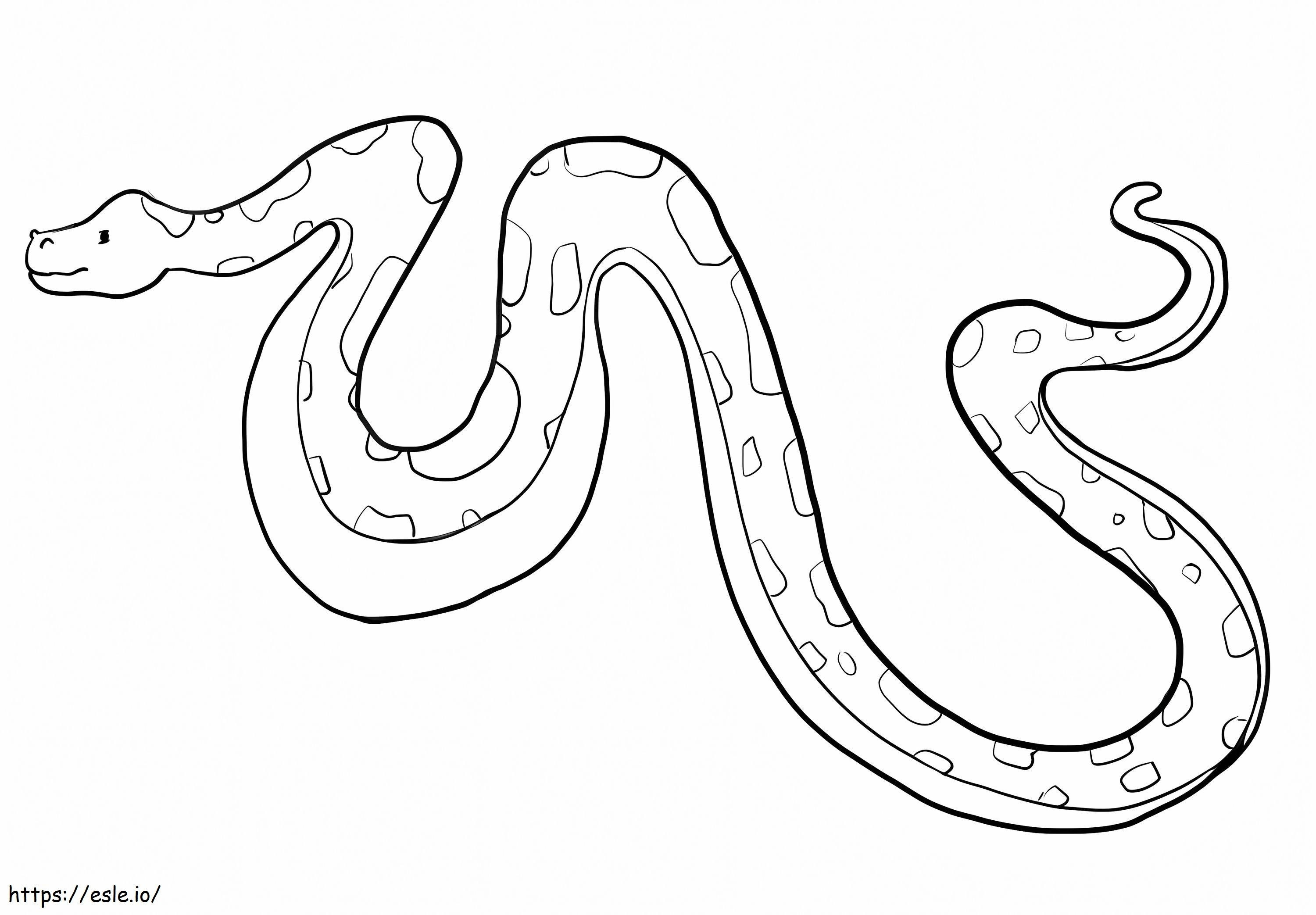 Tulostettava Anaconda värityskuva