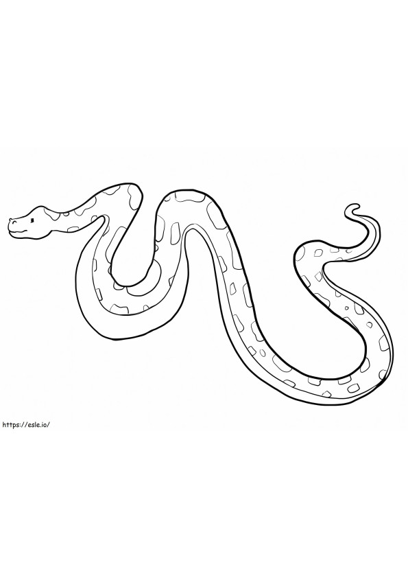 Anaconda imprimible para colorear