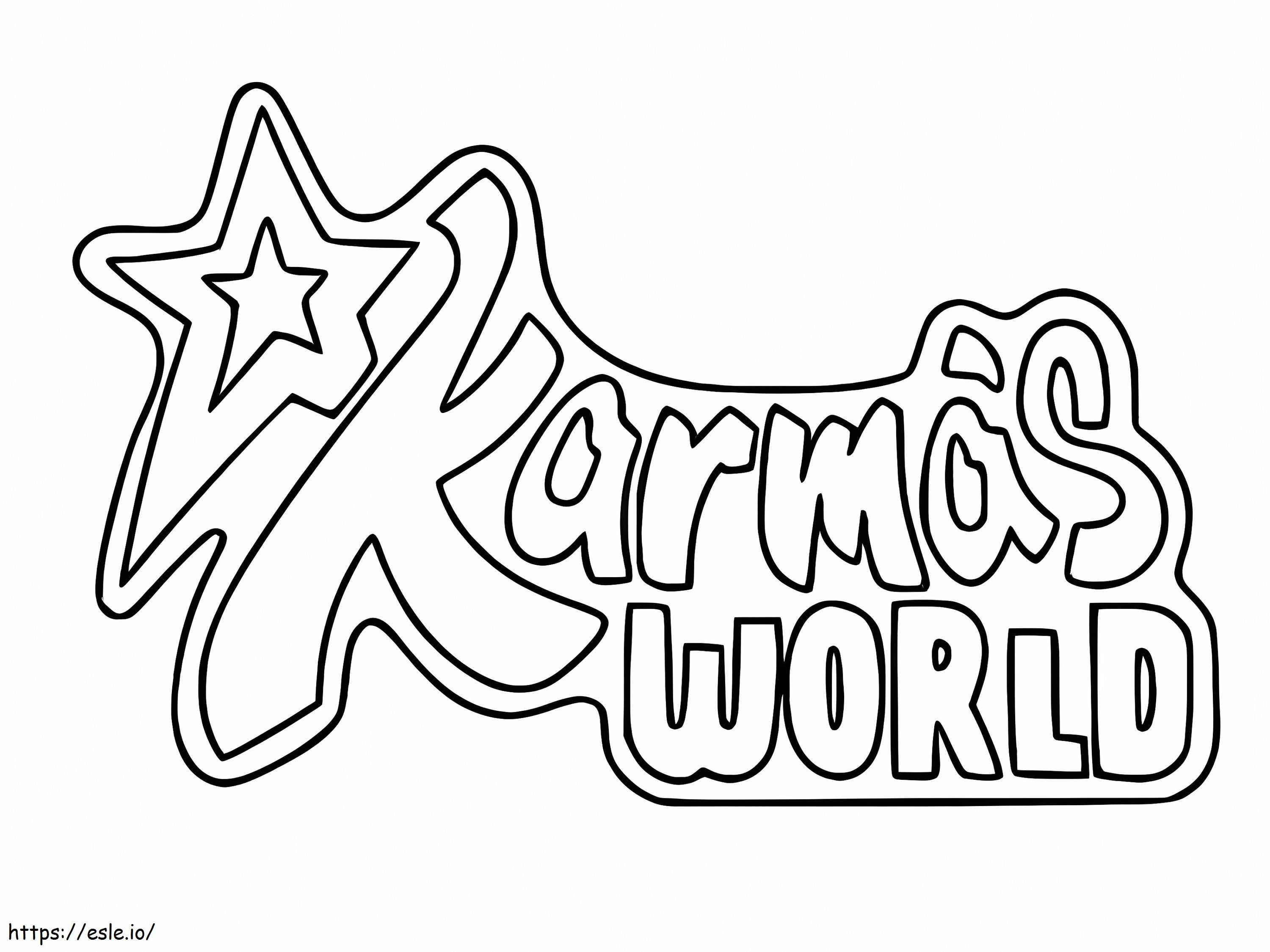 Logo-ul Karmas World de colorat