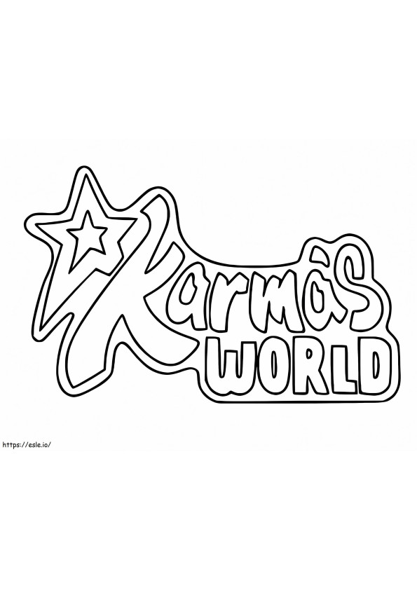 Karmas World -logo värityskuva