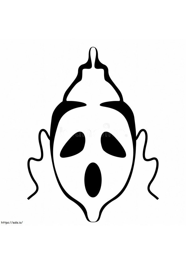 Printable Ghost Face coloring page