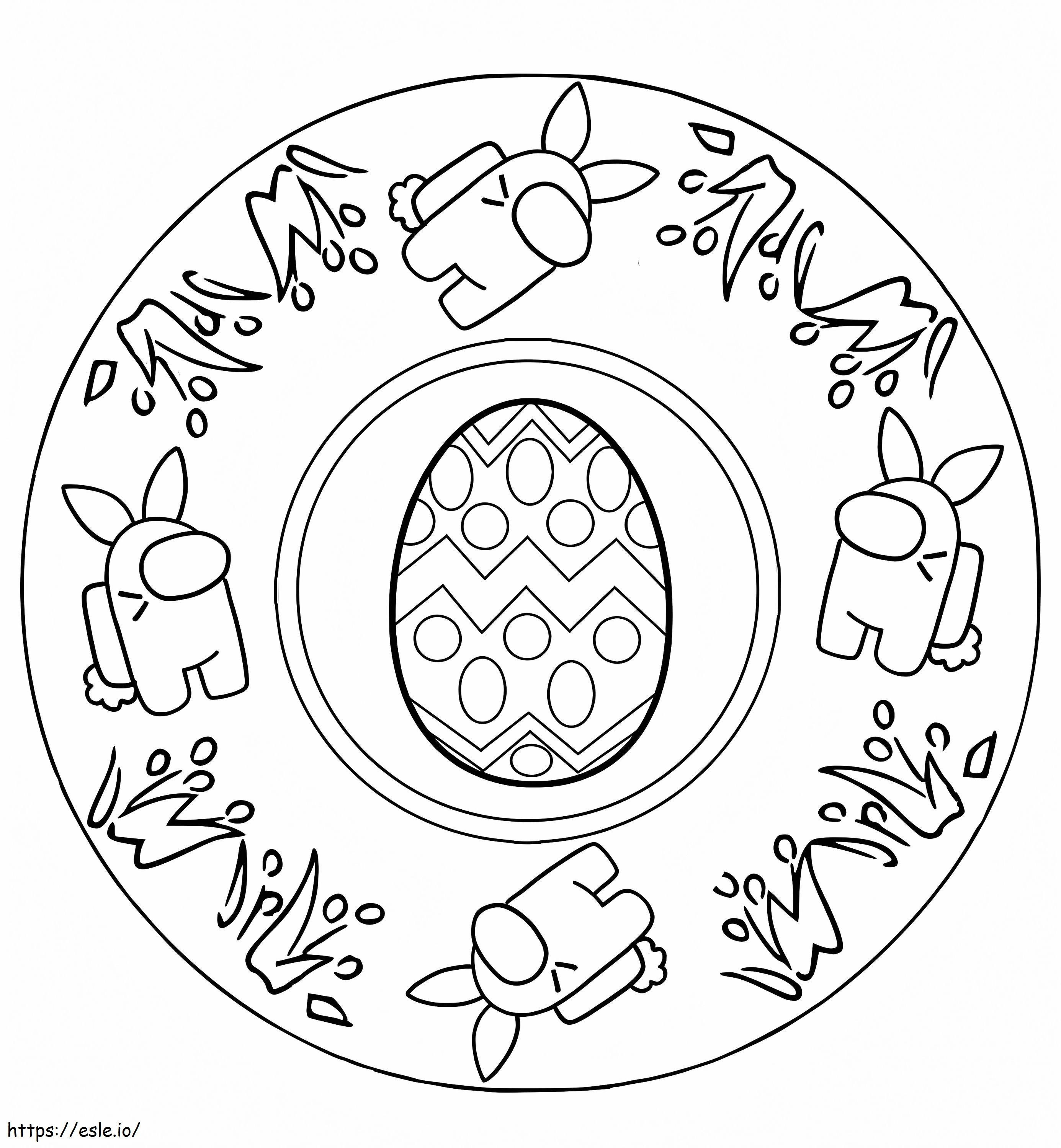 Húsvéti Mandala köztünk kifestő