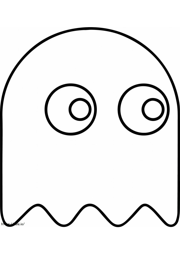 Coloriage  Fantôme dans Pacman A4 à imprimer dessin