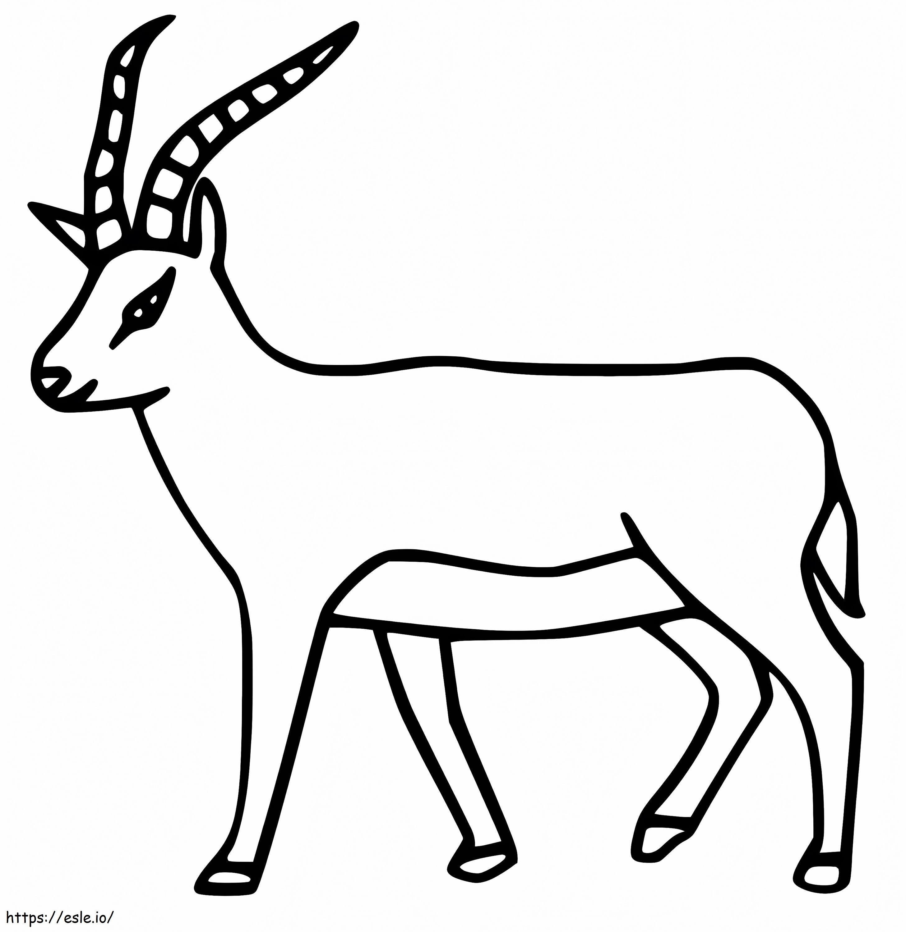 Antilope 2 da colorare