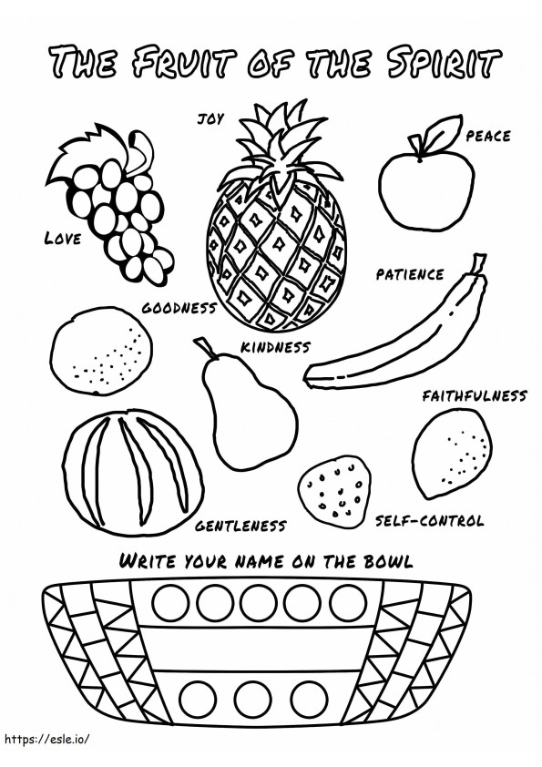 Fruit Of The Spirit 2 coloring page
