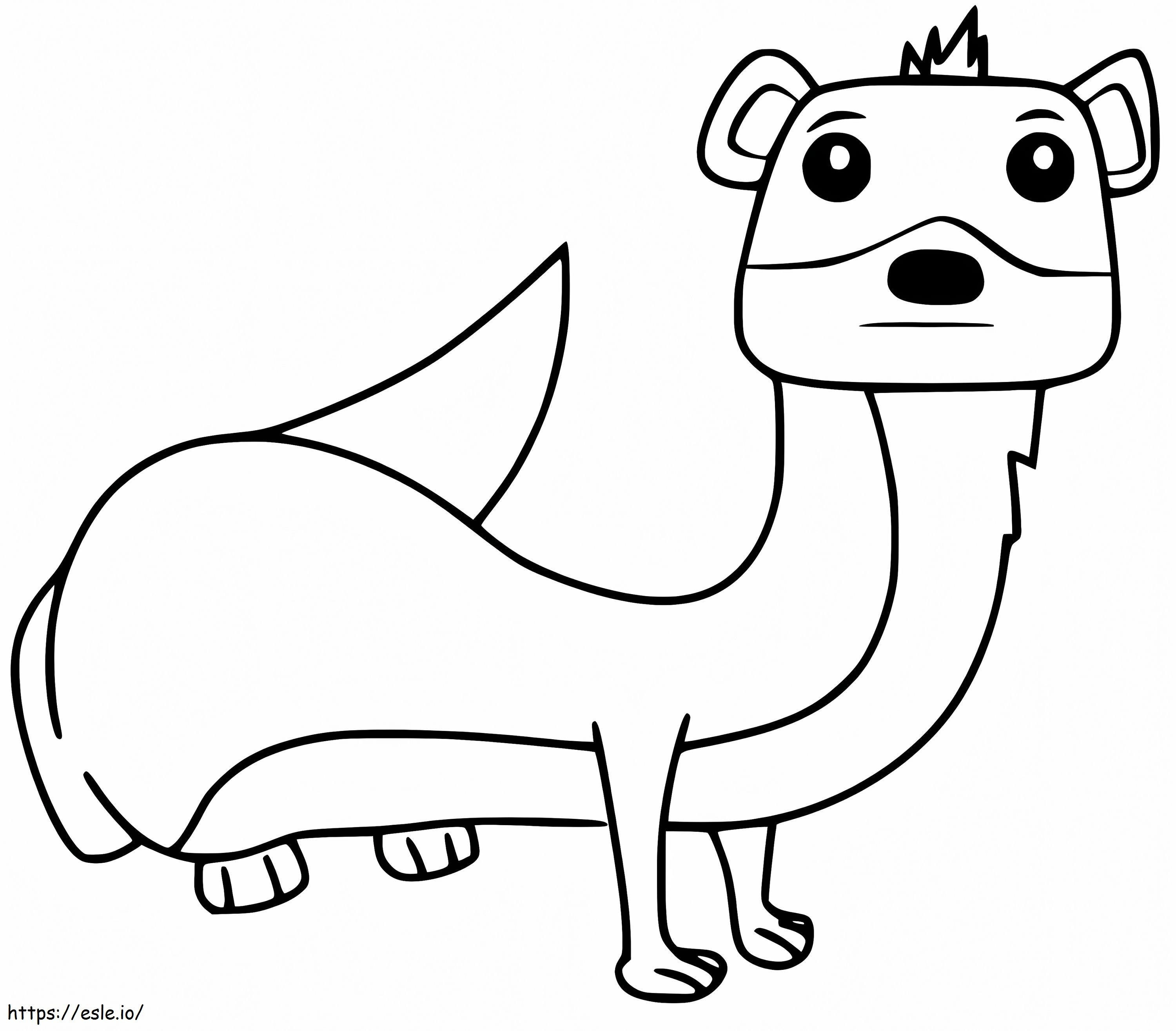 Animated Weasel coloring page