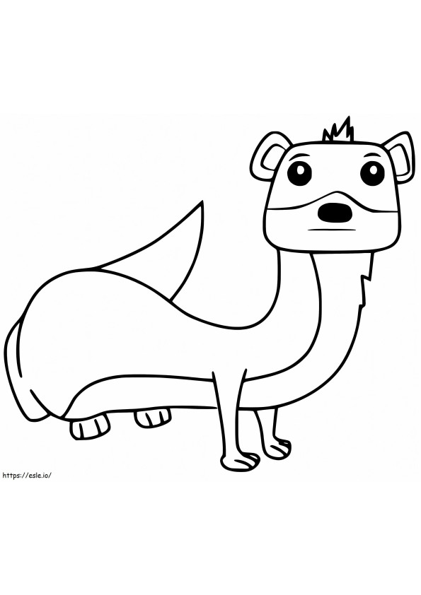 Animated Weasel coloring page