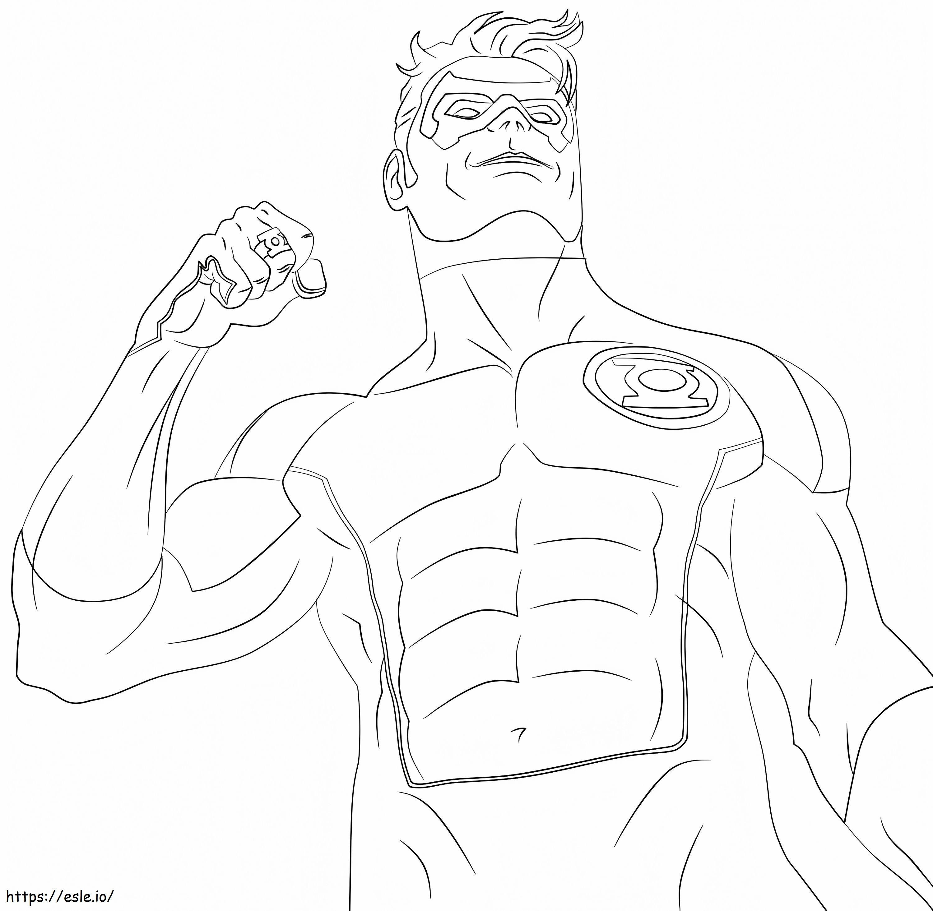 Happy Green Lantern coloring page