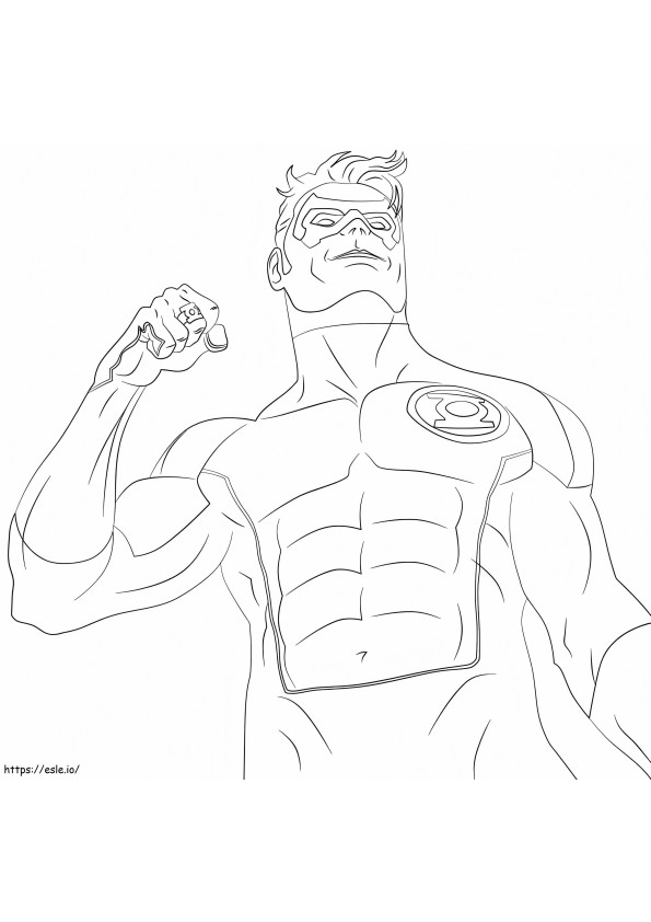 Happy Green Lantern coloring page