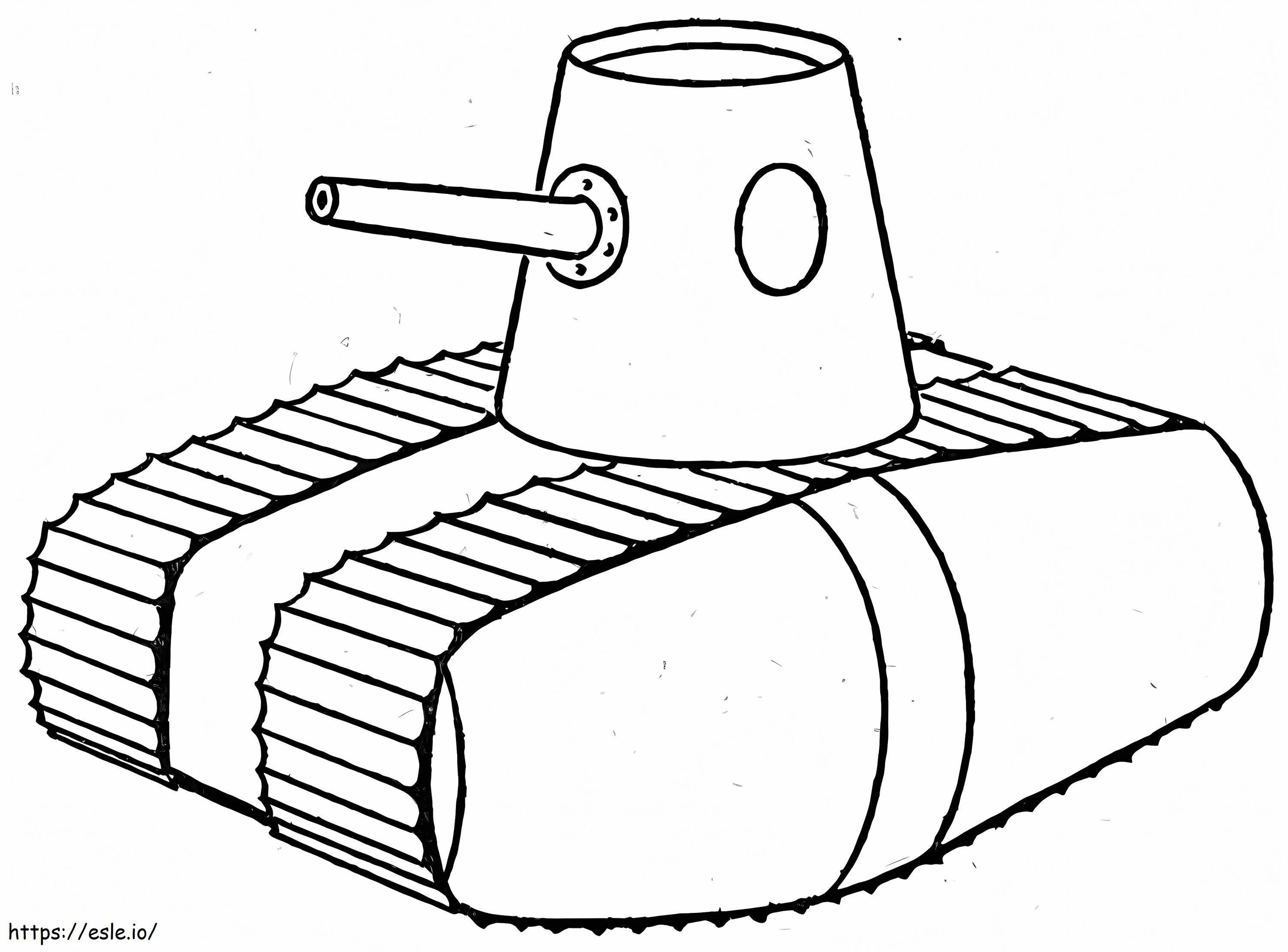 WW1-tyylinen tankki värityskuva