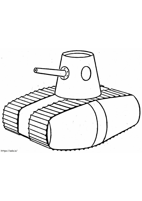 Carro armato stile WW1 da colorare