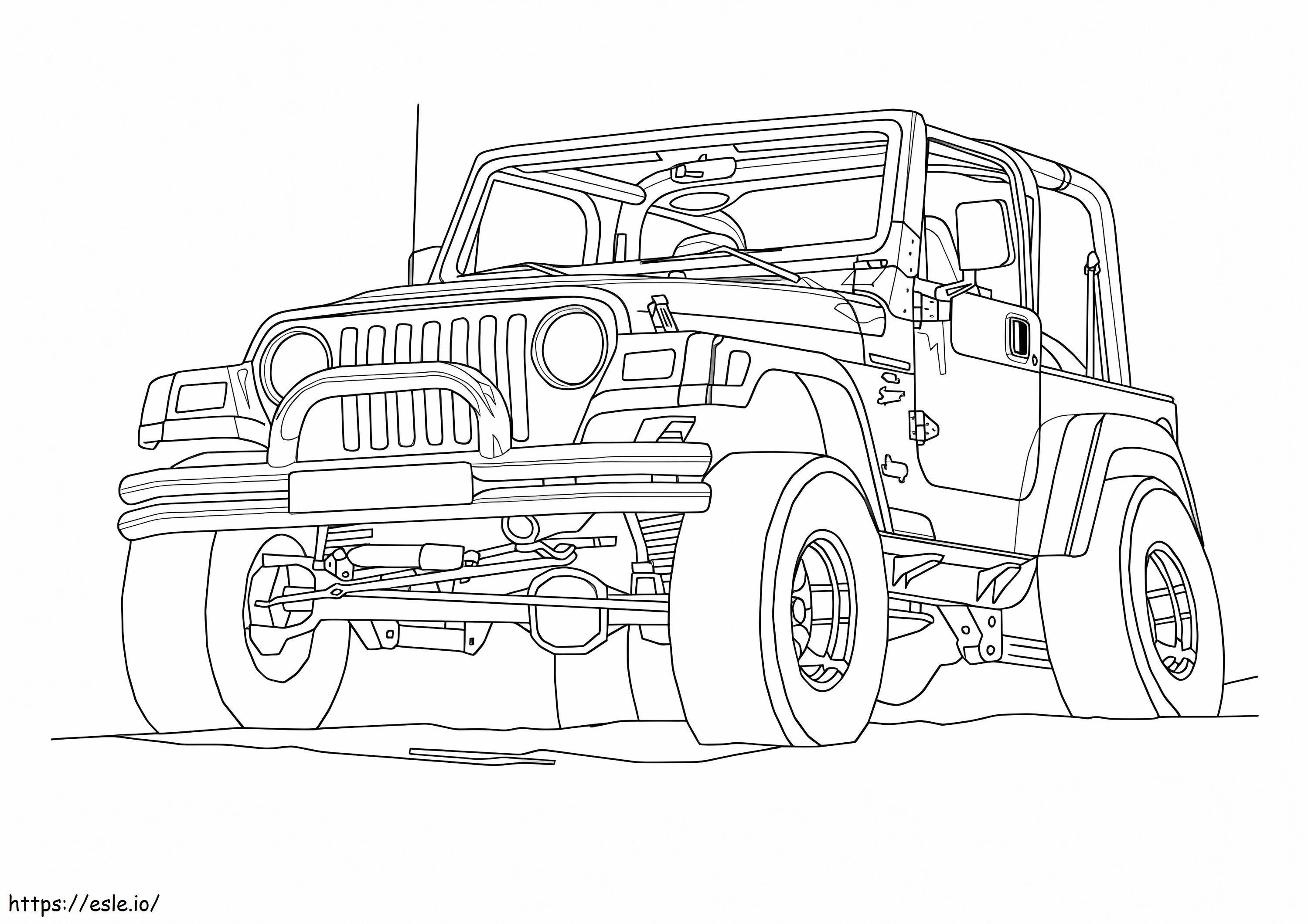 Coloriage Jeep cool à imprimer dessin