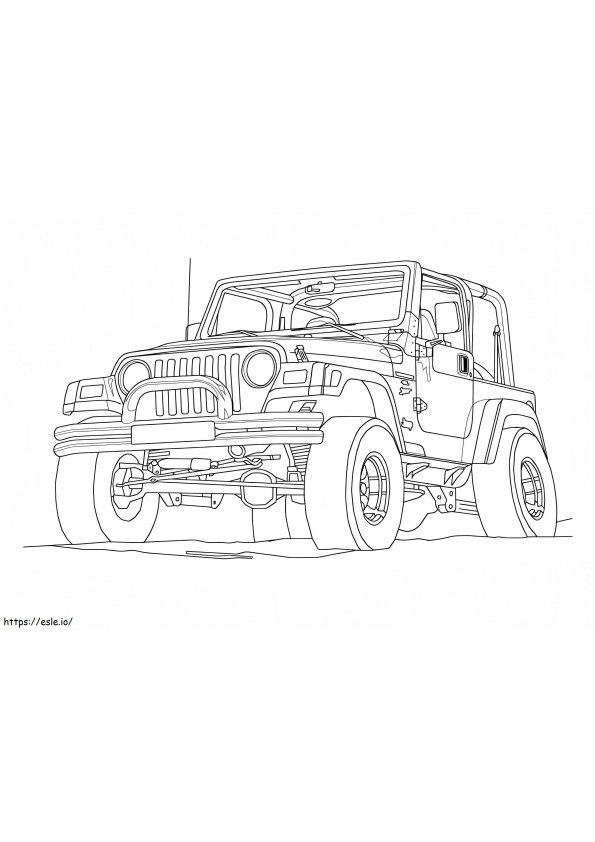 Coloriage Jeep cool à imprimer dessin
