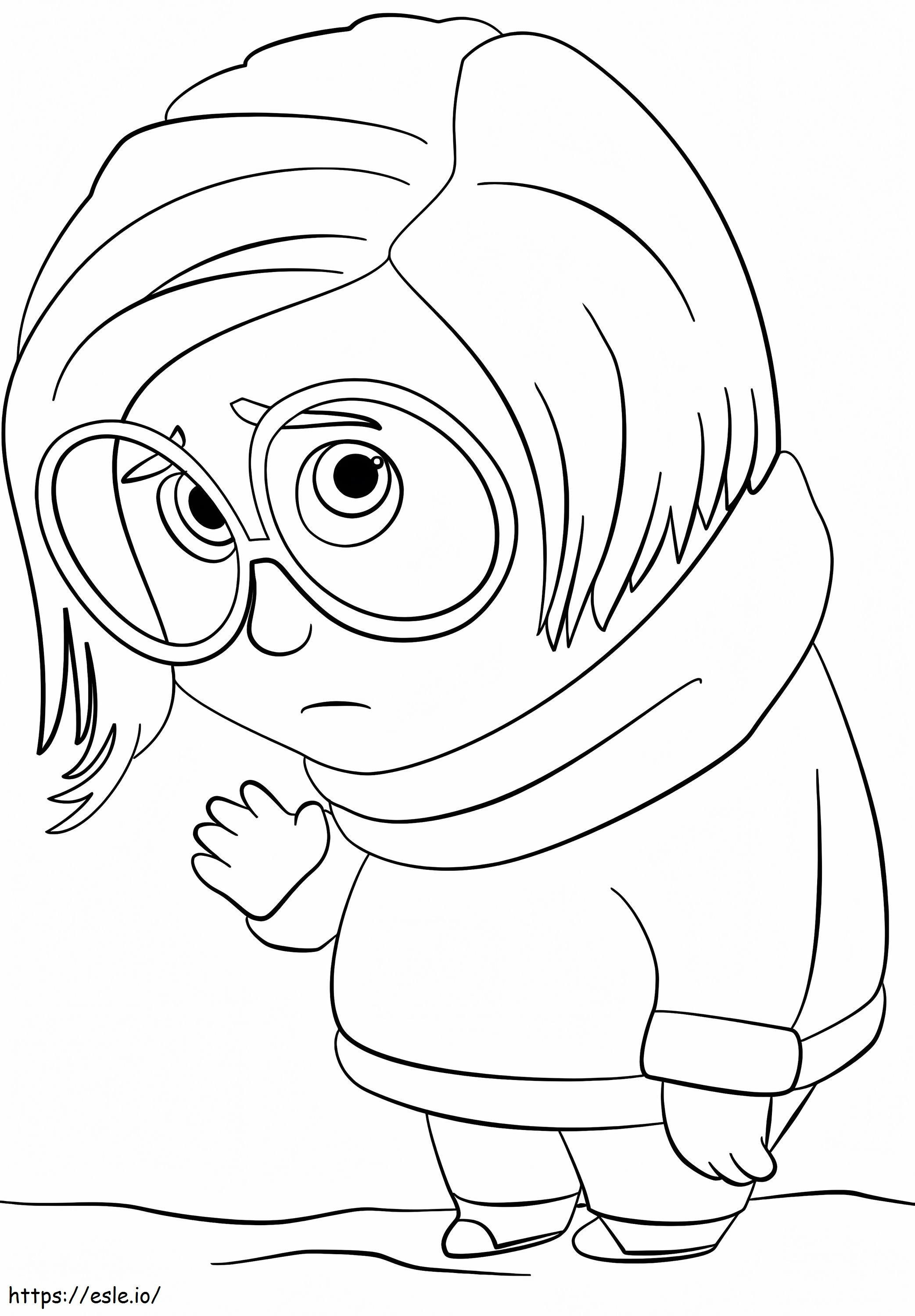 Sadness Inside Out coloring page