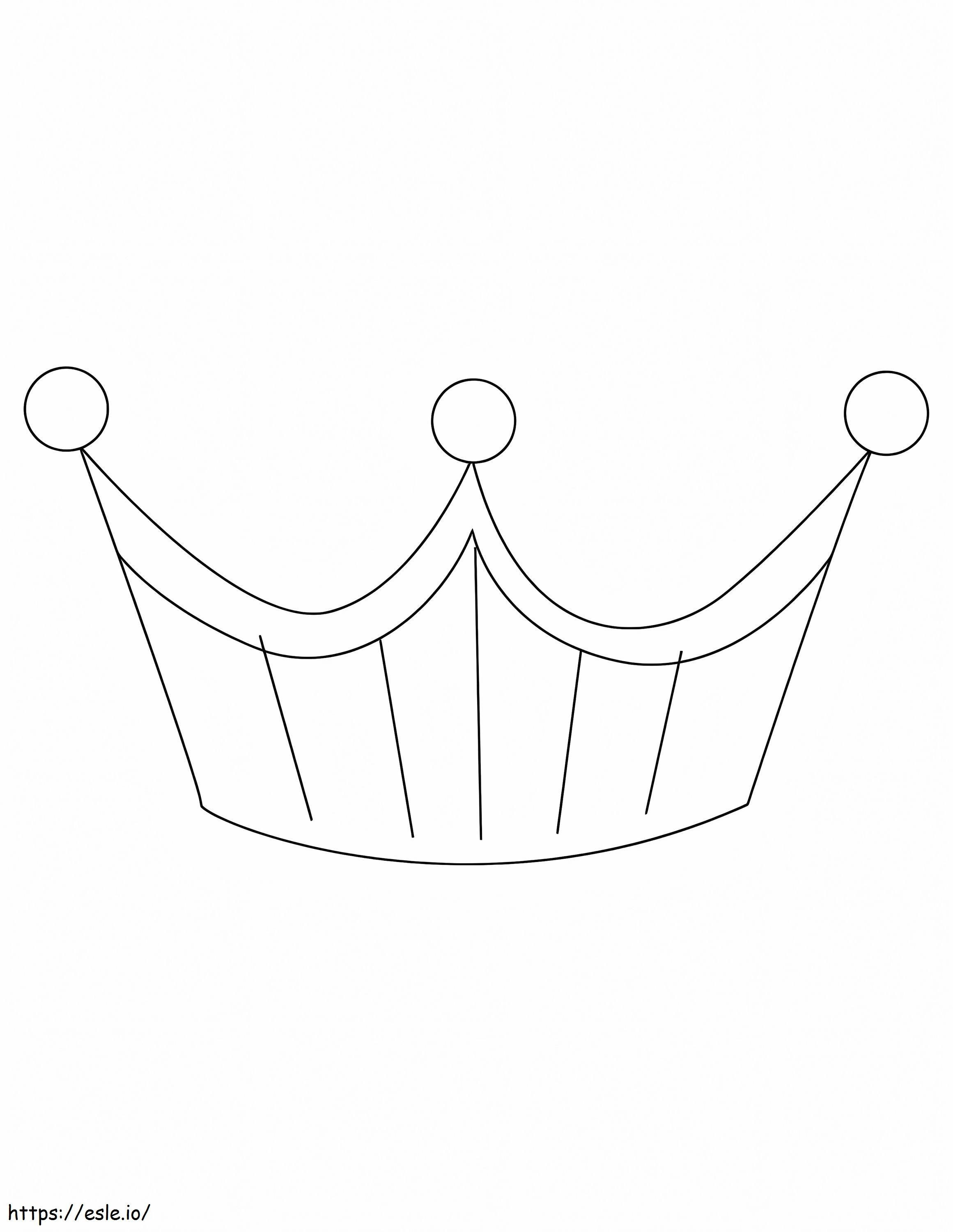 Yksinkertainen kruunu 1 värityskuva