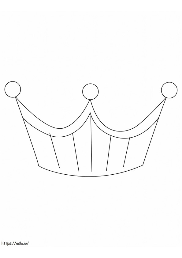 Yksinkertainen kruunu 1 värityskuva