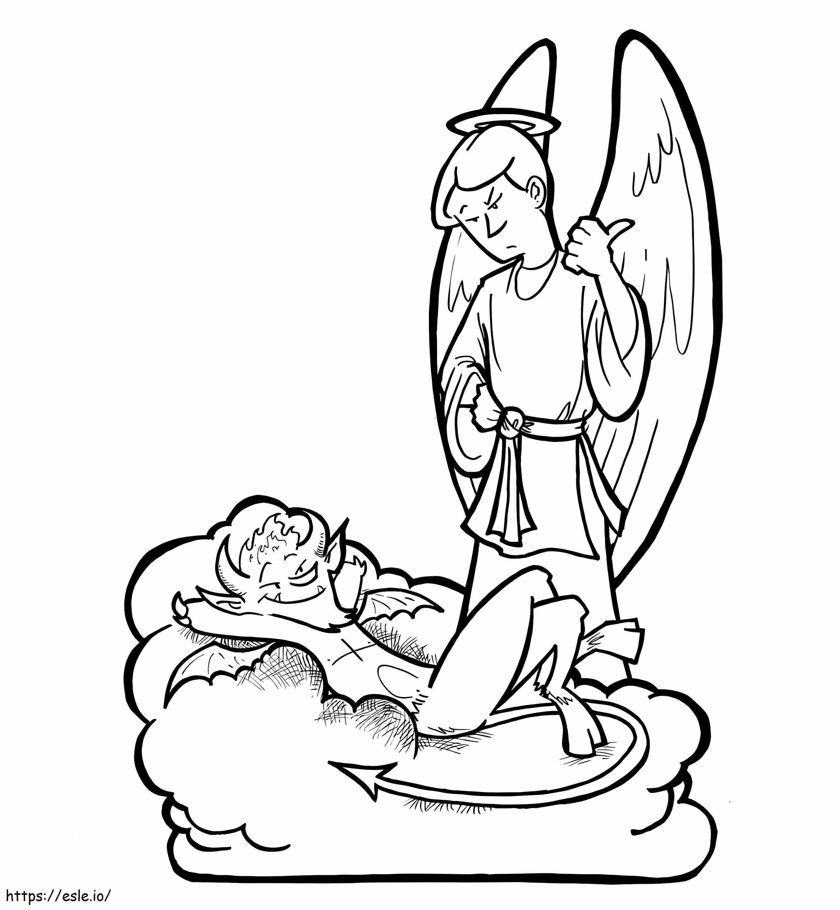  Înger și Diavol de colorat
