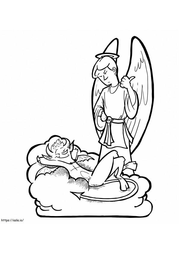 Angel And Devil coloring page