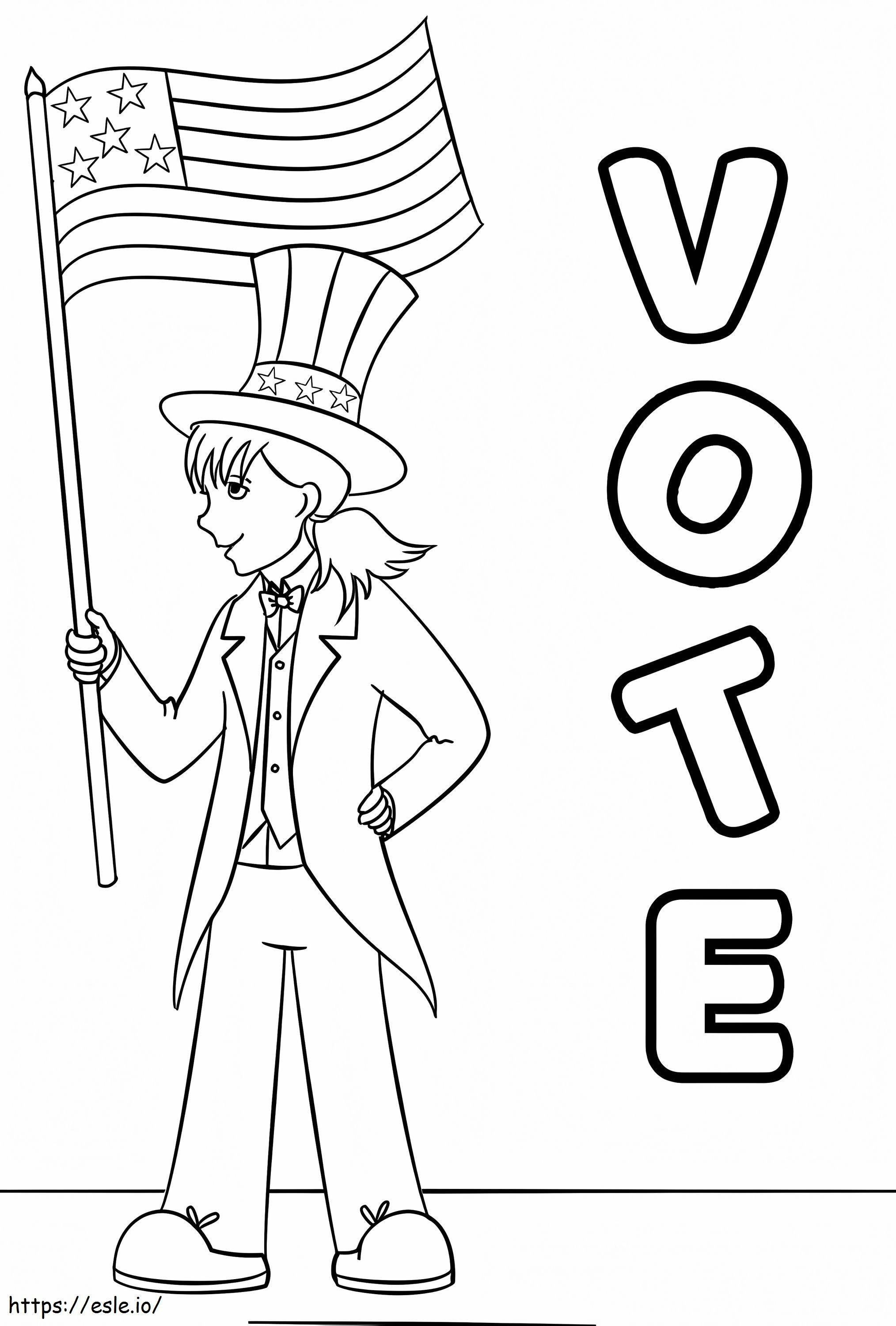 Coloriage Vote à imprimer dessin