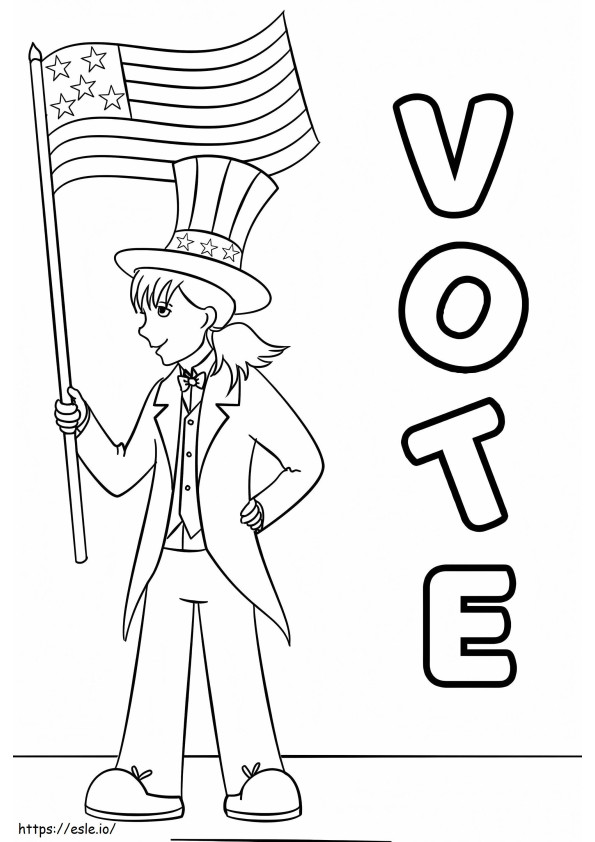 Vote coloring page