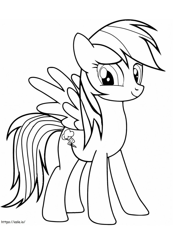 Rainbow Dash Smiling coloring page
