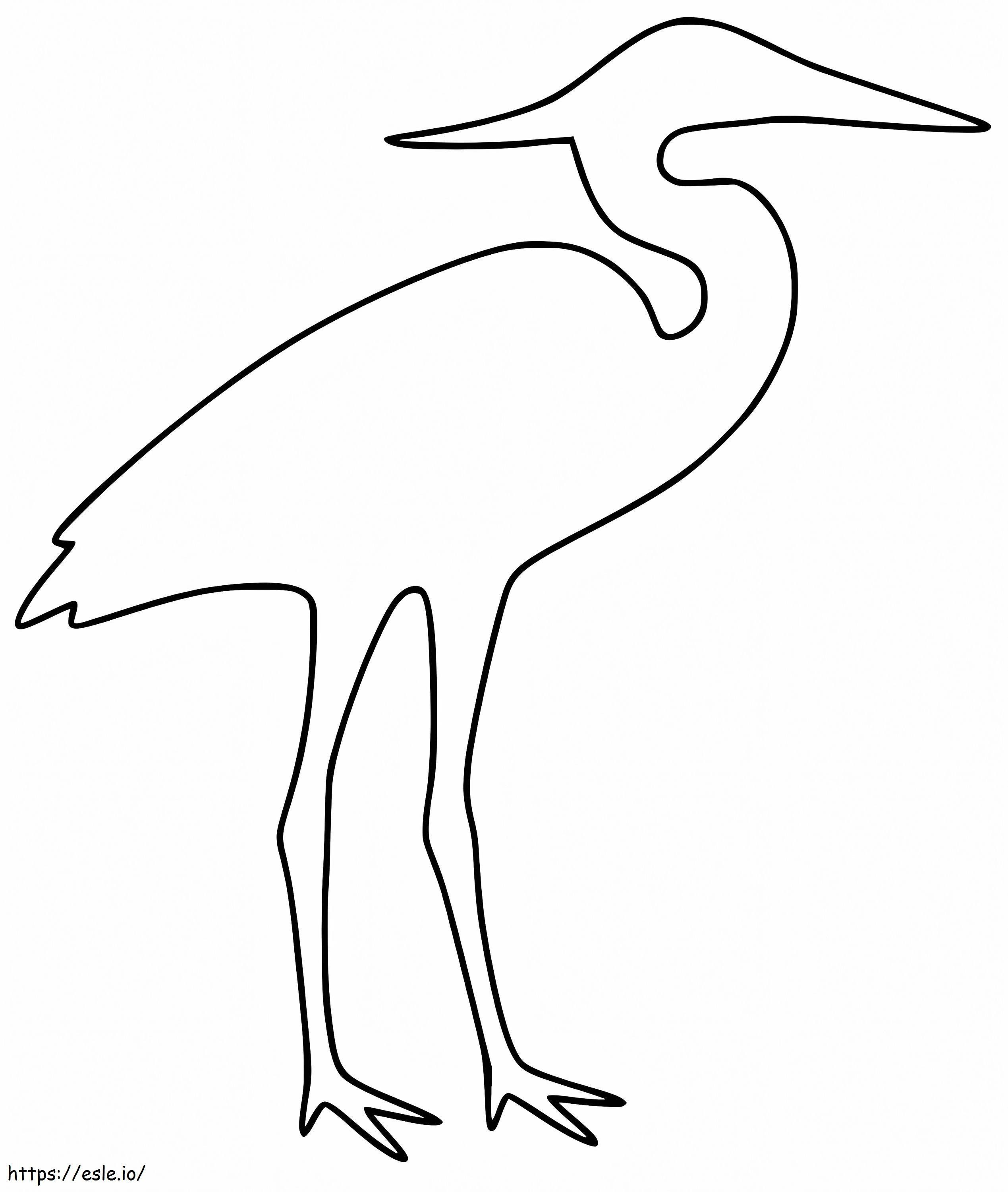 Egret Outline värityskuva