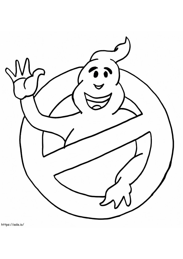Grappig Ghostbusters-logo kleurplaat