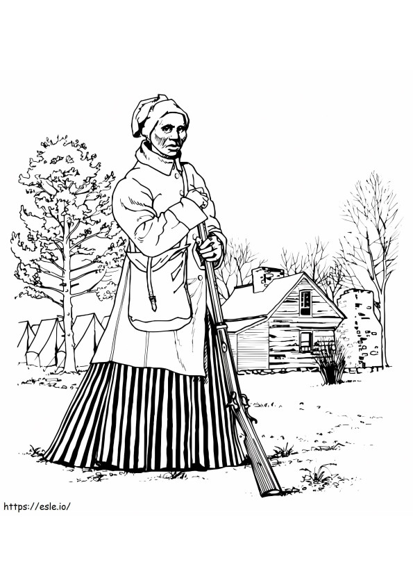 Coloriage Harriet Tubman 7 à imprimer dessin