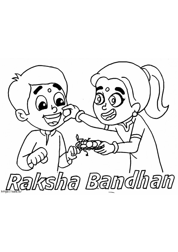 Raksha Bandhan 5 para colorear