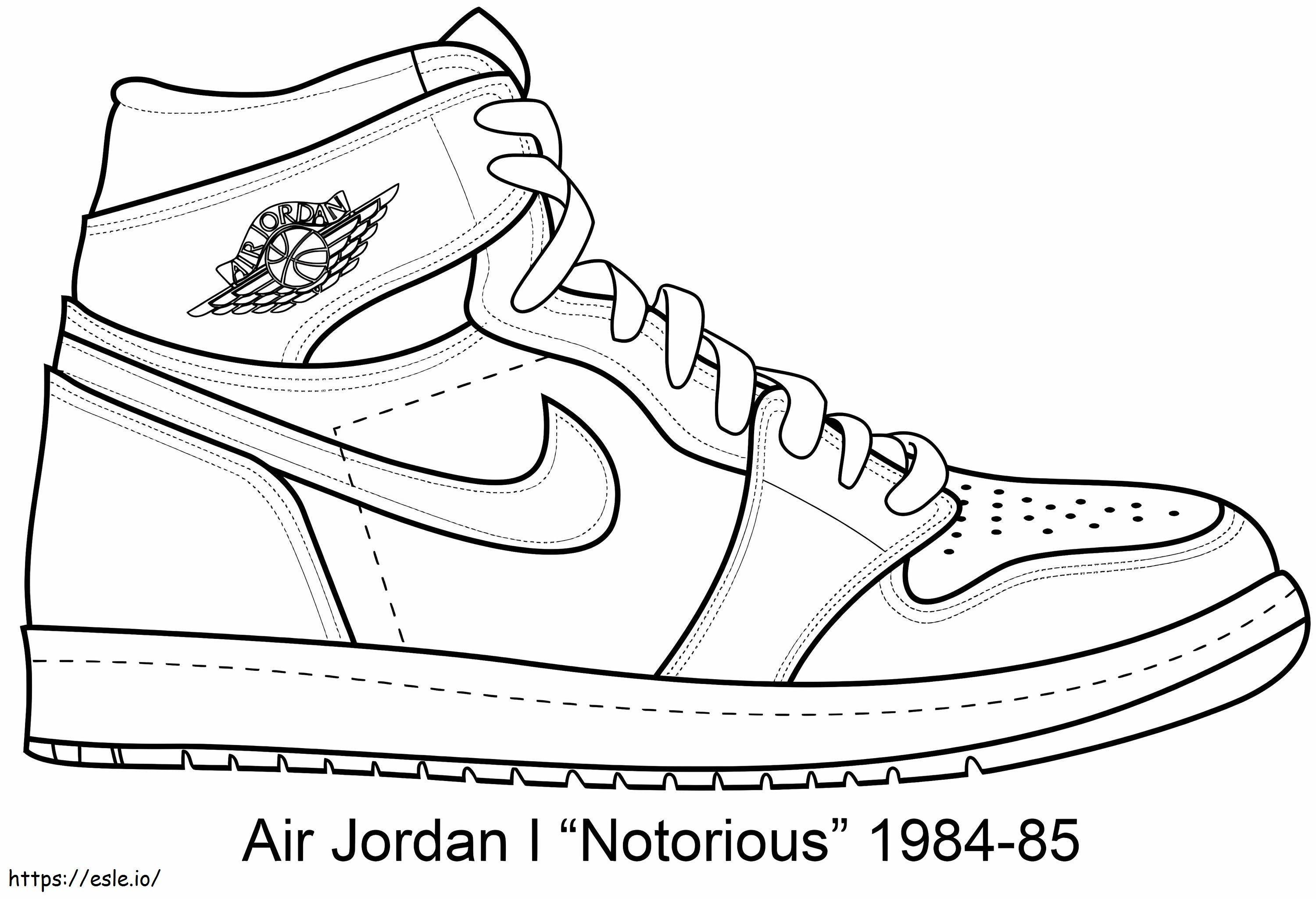 Cool Jordan 1 coloring page