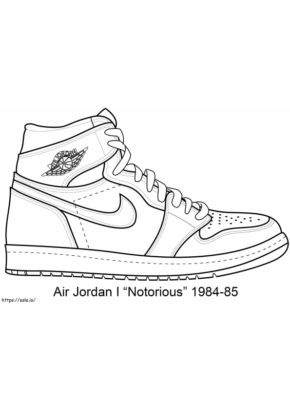 Cool Jordan 1 para colorir