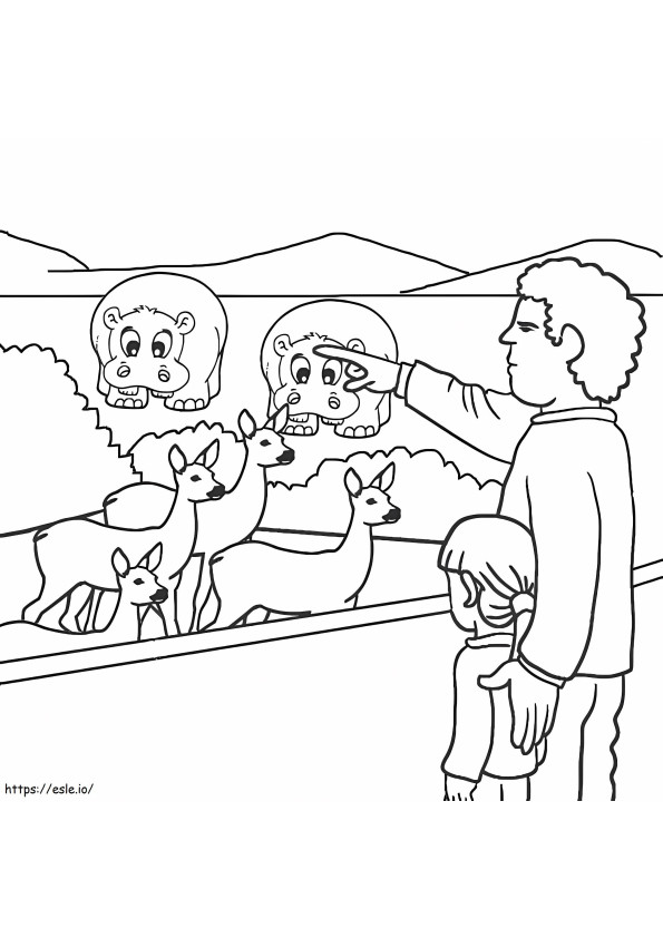 Zoo Animals To Color coloring page