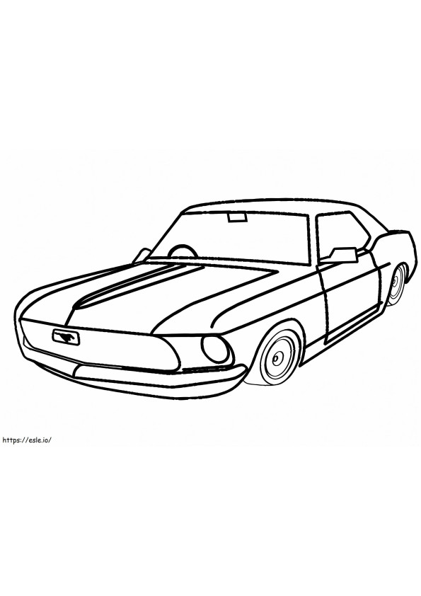 Coloriage Une Mustang à imprimer dessin
