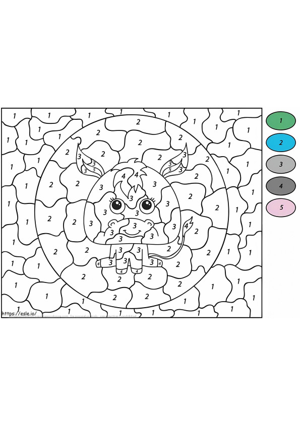 Donkey Color By Number coloring page