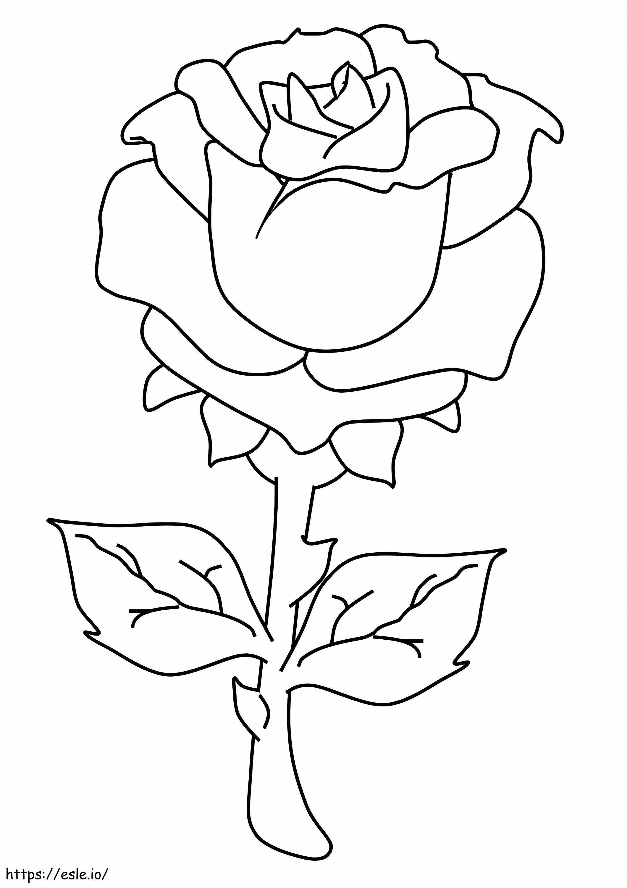  Prachtige roos A4 kleurplaat kleurplaat