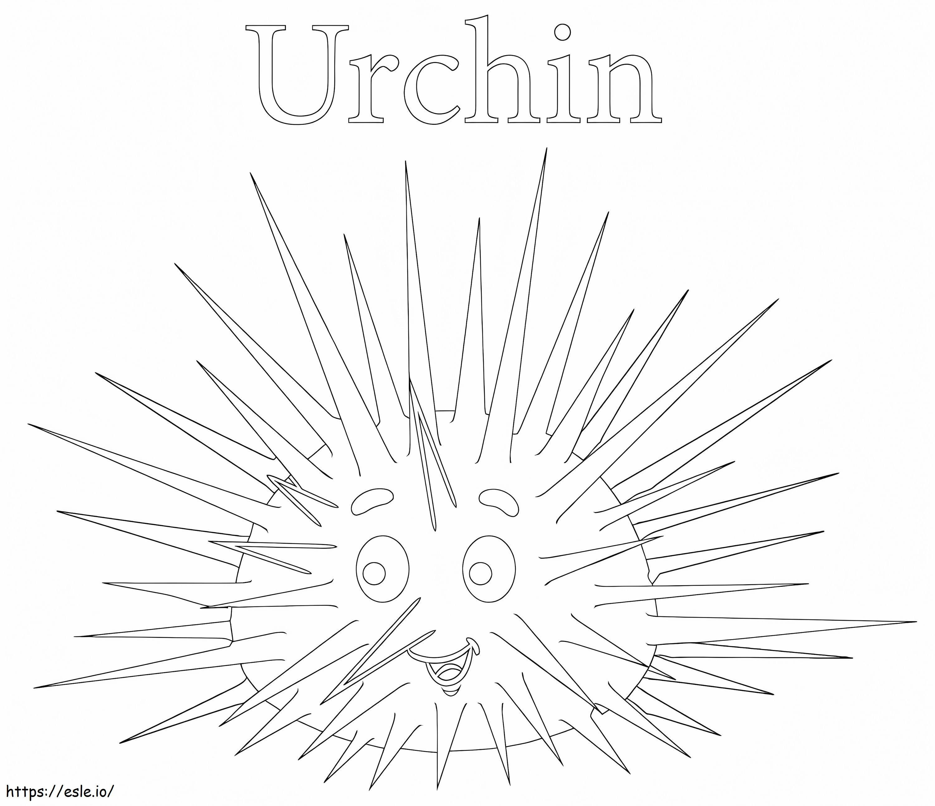 Urchin din desene animate de colorat