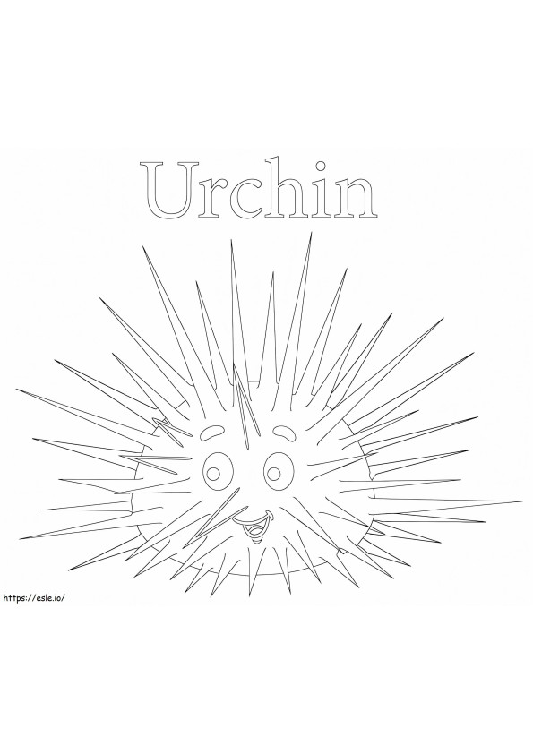 Urchin kartun Gambar Mewarnai