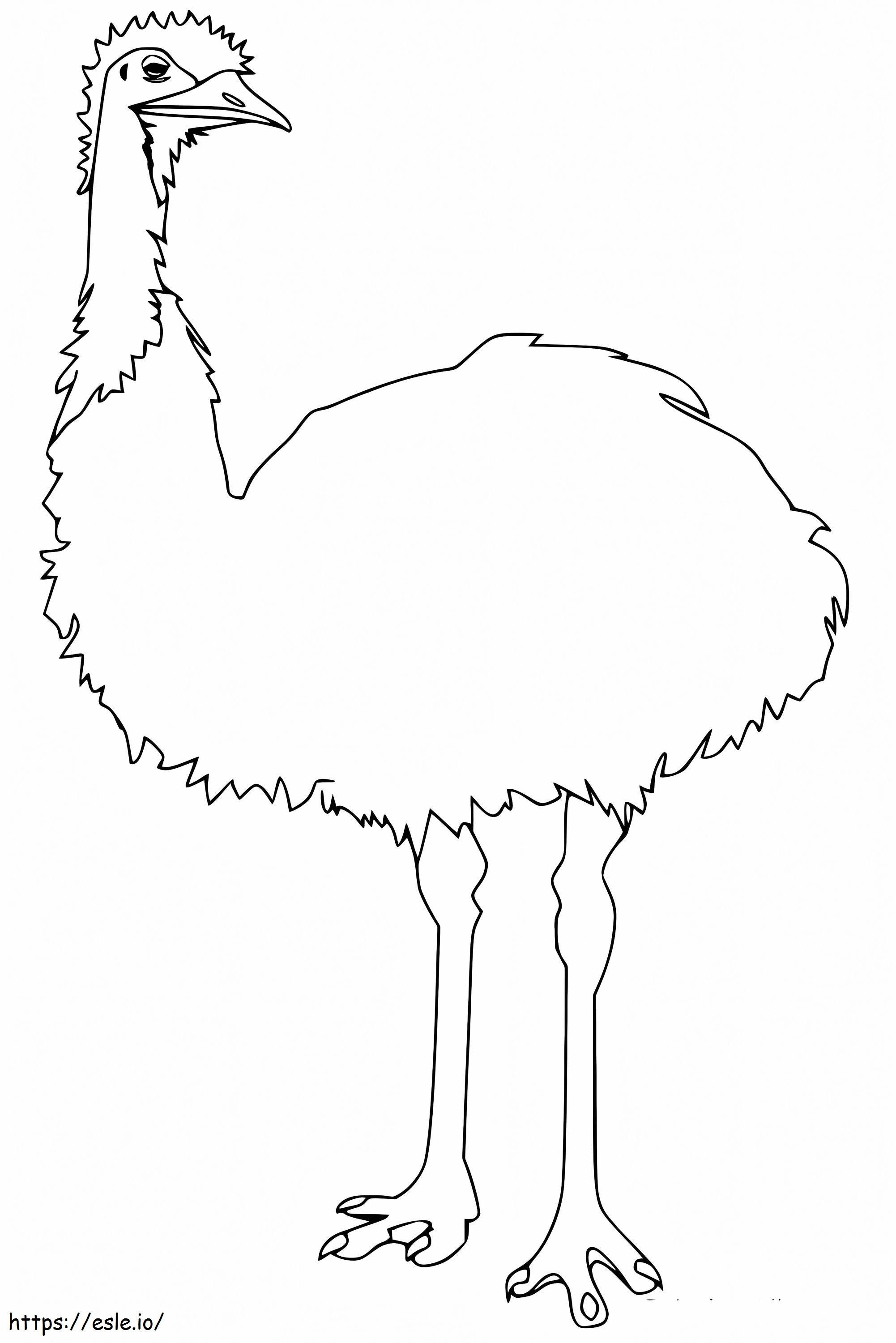 Cassowary Printable coloring page