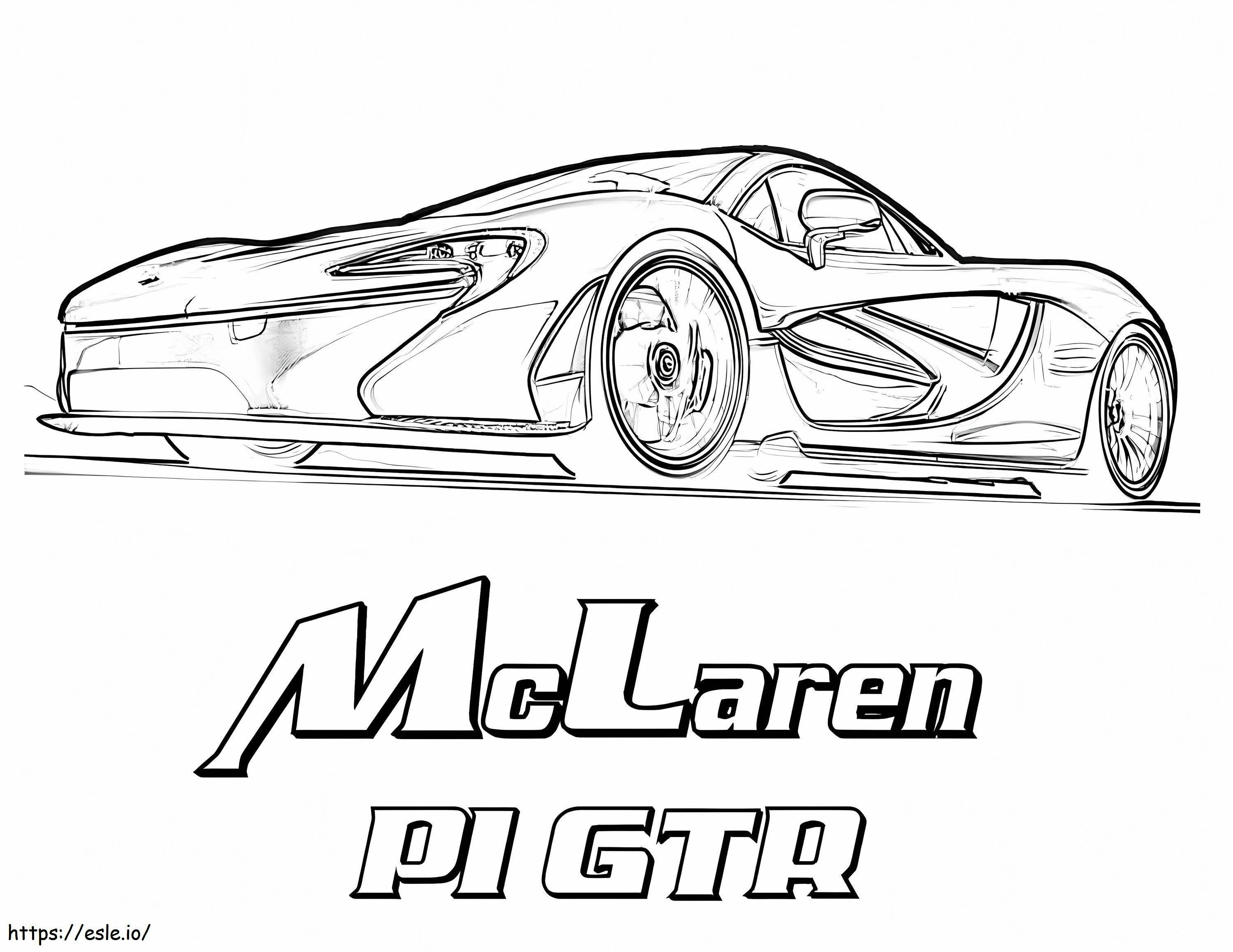 McLaren P1GTR Gambar Mewarnai