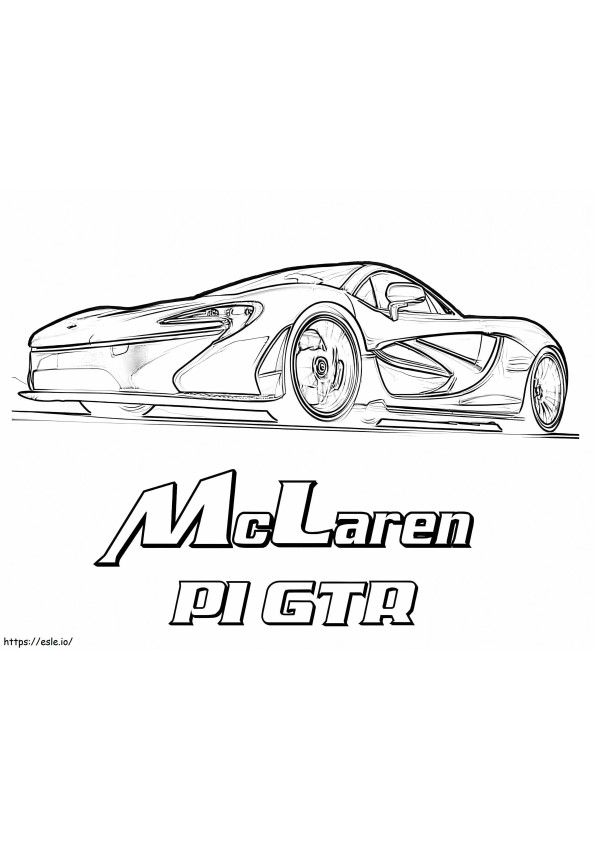 McLaren P1GTR da colorare