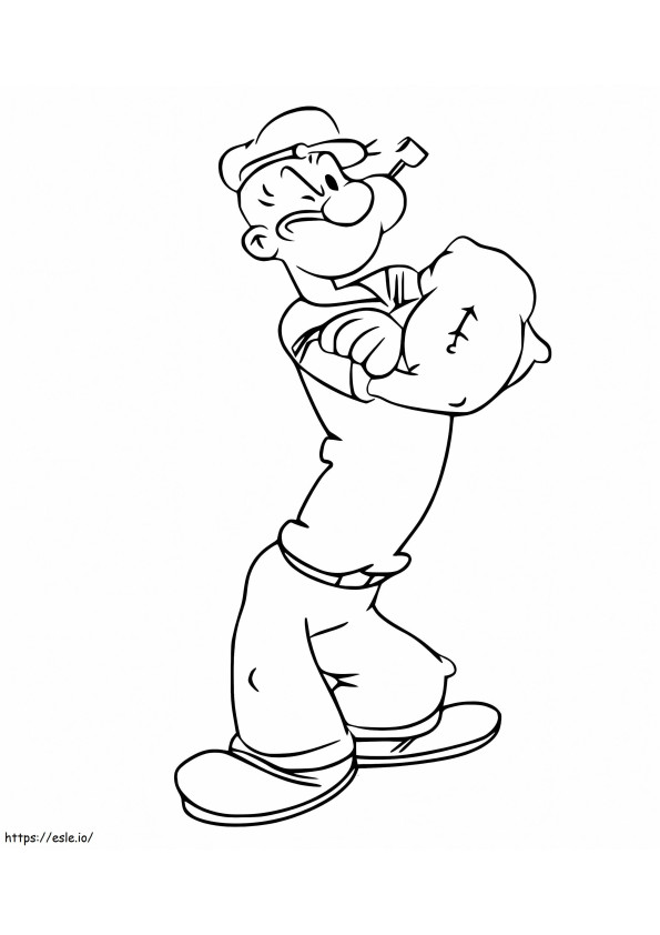 Coloriage Popeye le marin à imprimer dessin