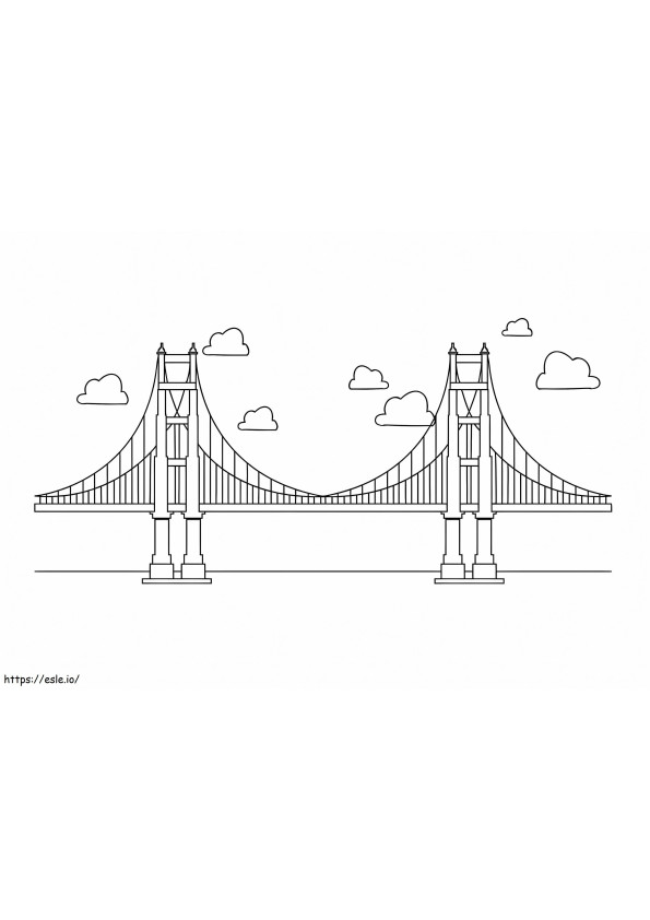 Coloriage le pont du Golden Gate à imprimer dessin