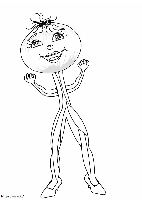 Female Onion Coloring coloring page