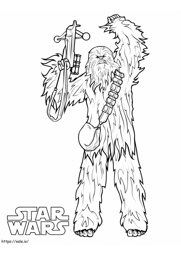 Coloriage Chewbacca à imprimer dessin