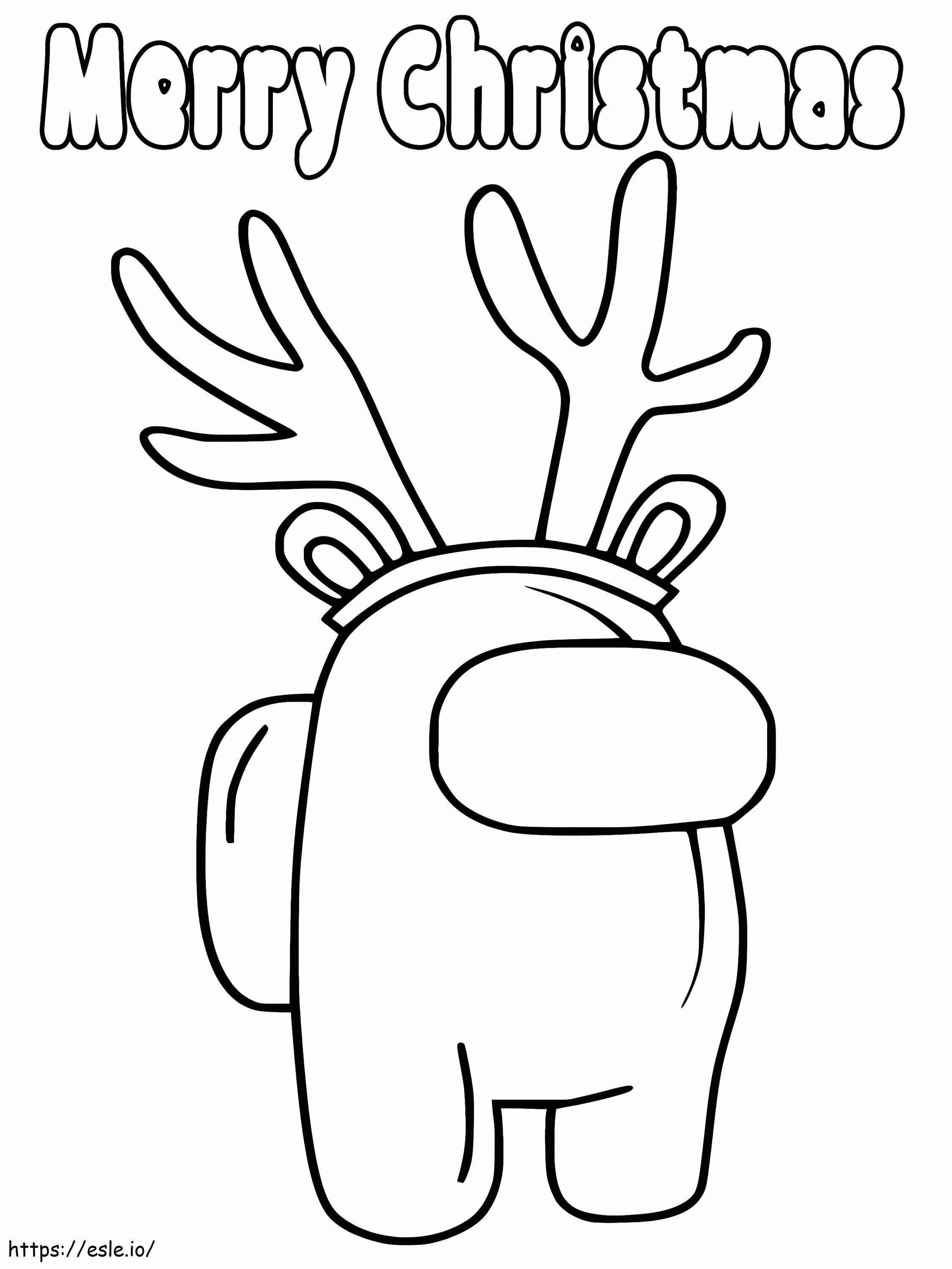 Among Us Merry Christmas Coloring 3 coloring page