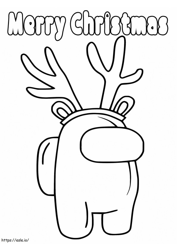 Among Us Merry Christmas Coloring 3 coloring page