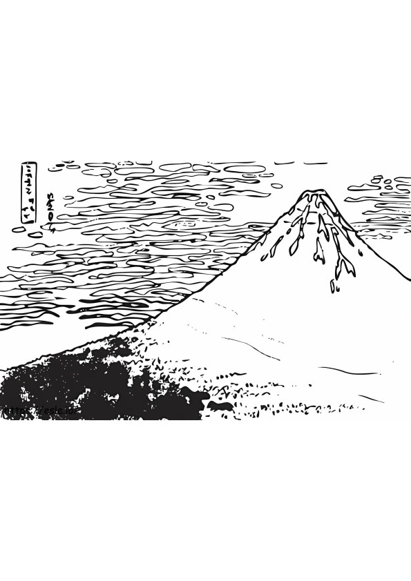  Merah Fuji A4 Gambar Mewarnai