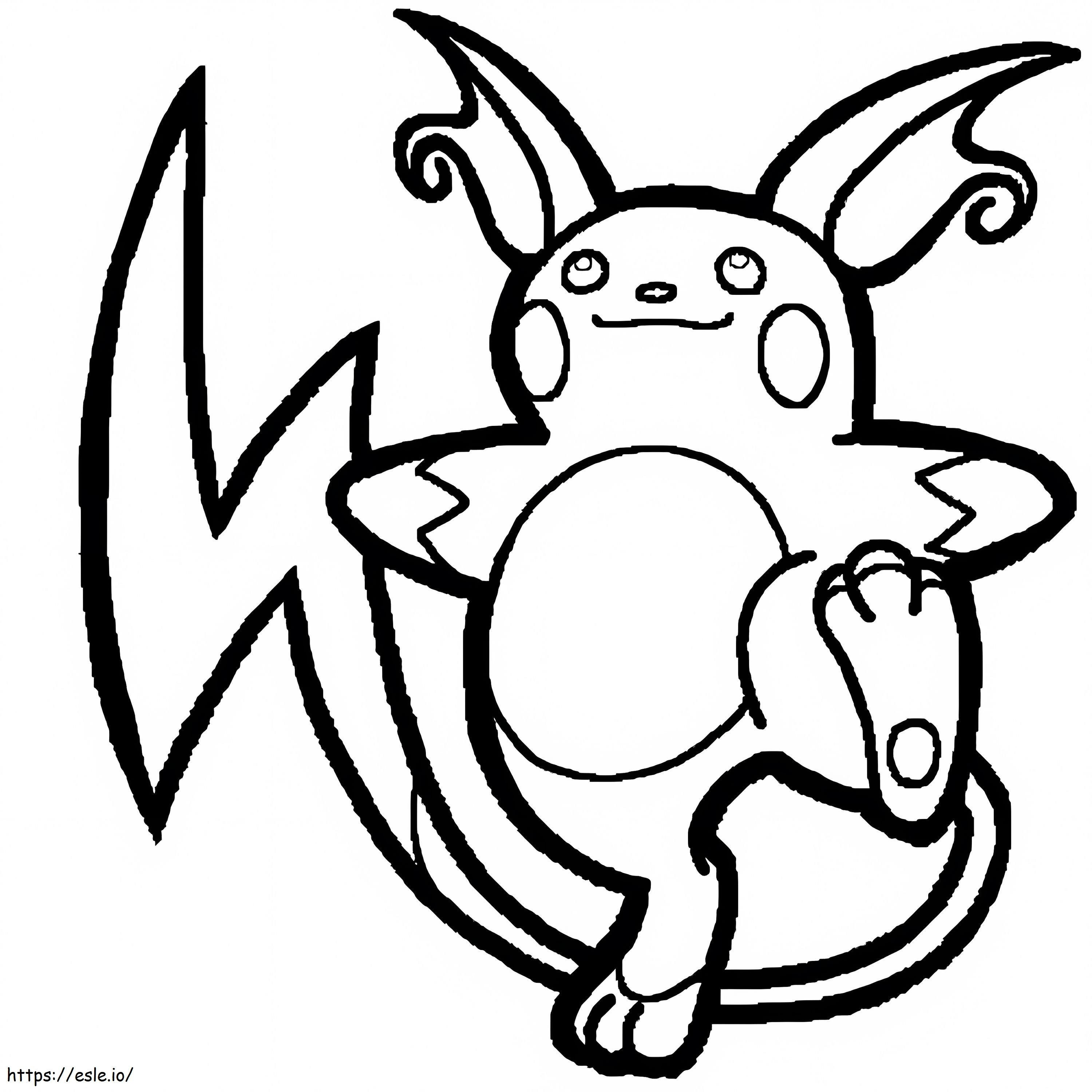 Coloriage Pokemon Raichu 1 à imprimer dessin