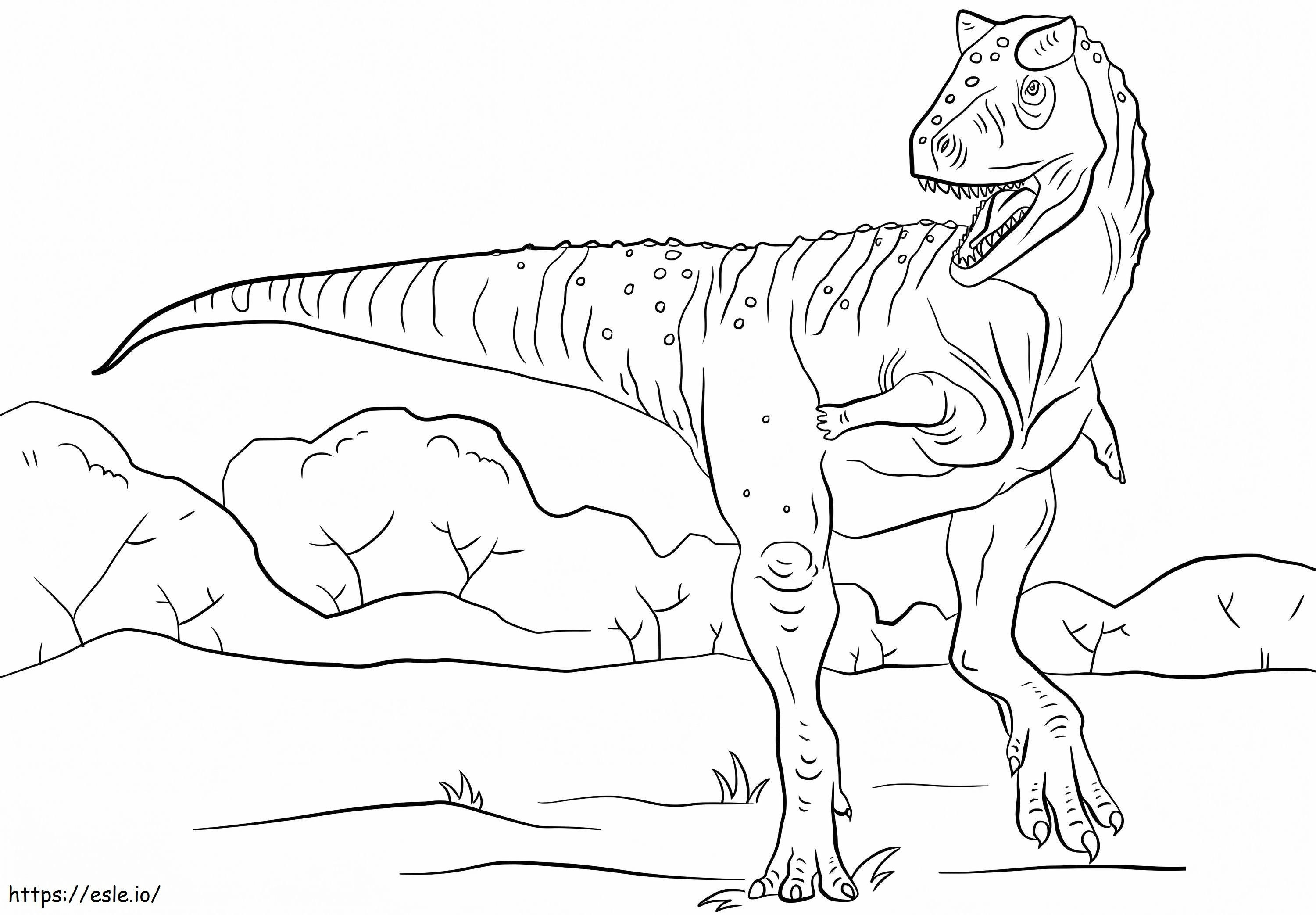 恐竜カルノタウルス ぬりえ - 塗り絵