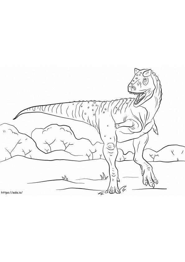 Dinozaurul Carnotaurus de colorat